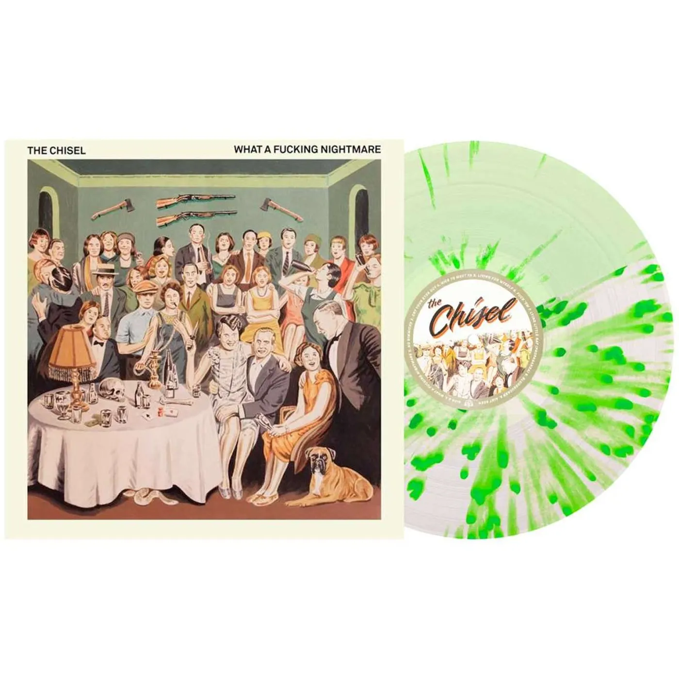 The Chisel What A Fucking Nightmare 12" Vinyl (Half Coke Bottle Clear Half Milky Clear w/ Neon Green Splatter Splatter)