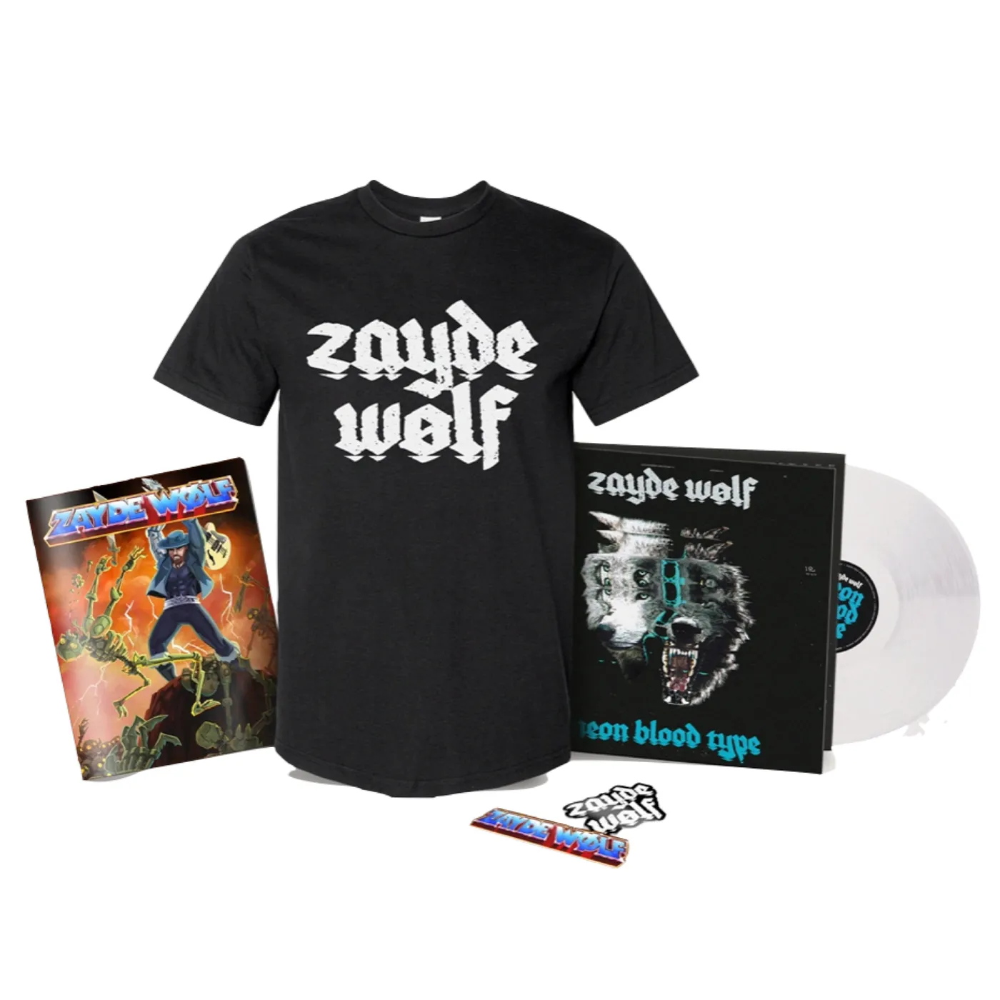 Zayde Wølf Spotify Exclusive Bundle: Neon Blood Type Vinyl + ZW New Logo Tee