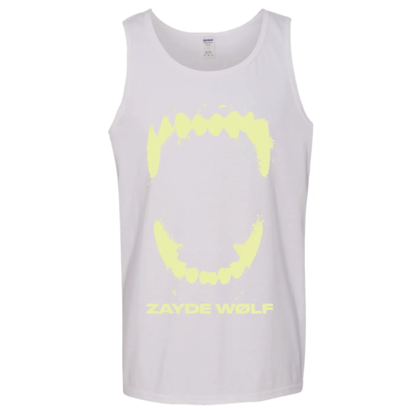 Zayde Wølf Glowing Fangs White Tank (Pre-Order)