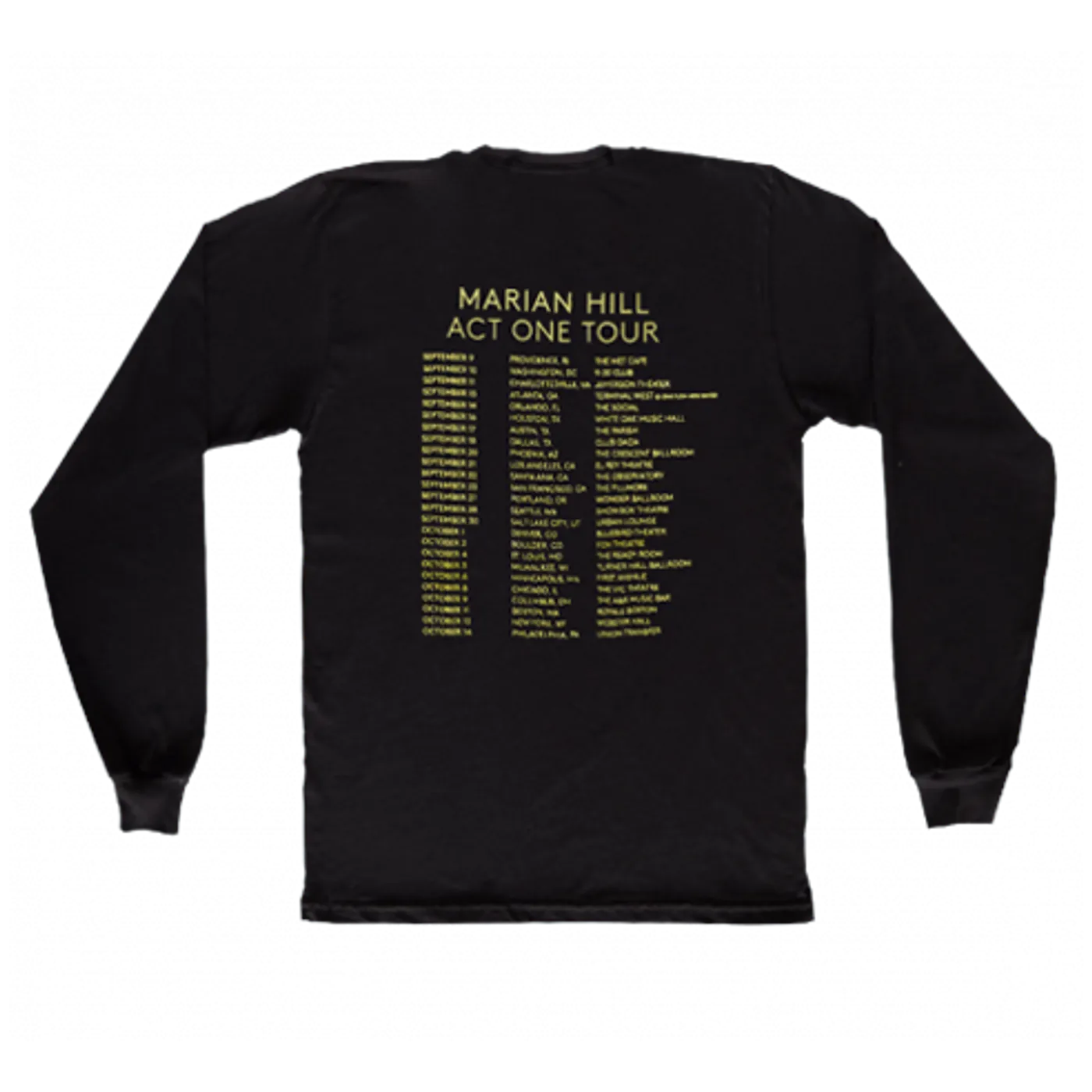 Marian Hill | Act One 2016 Tour Long Sleeve T-Shirt