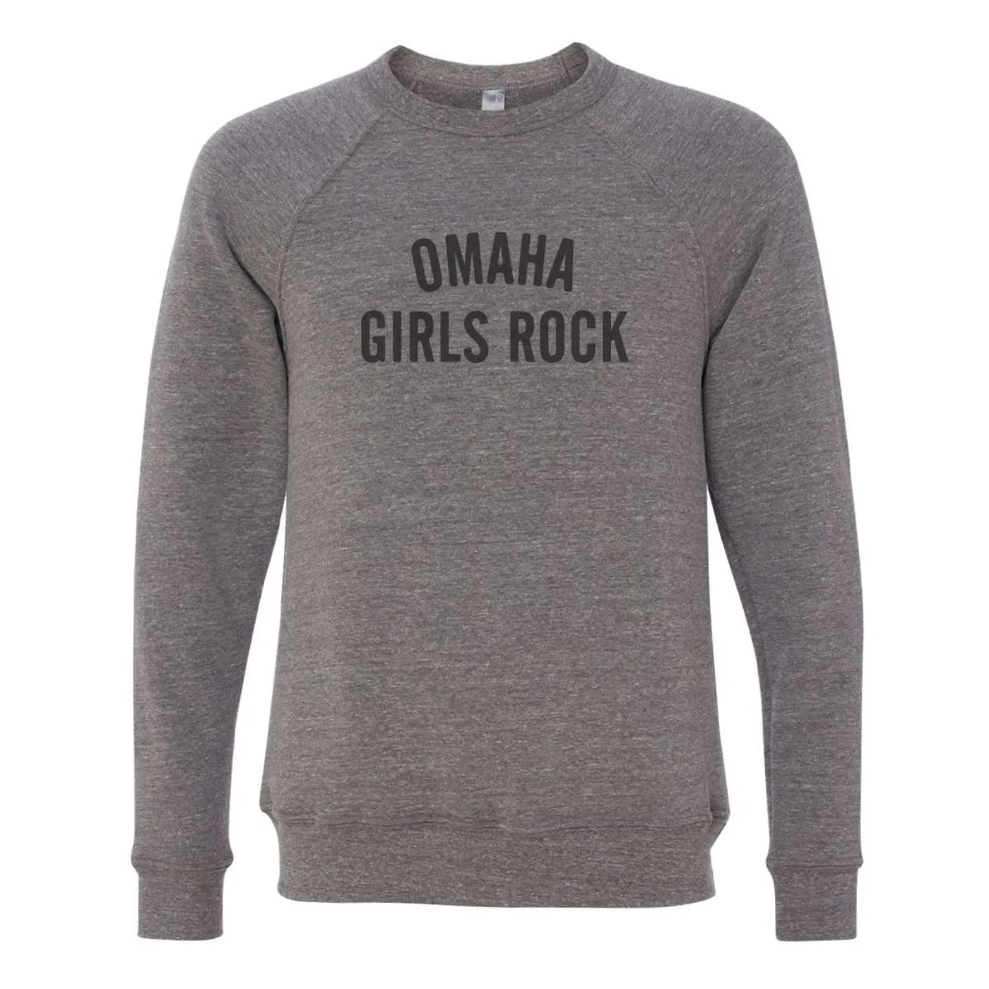Omaha Girls Rock | Tri-Blend Crewneck Sweatshirt - Grey