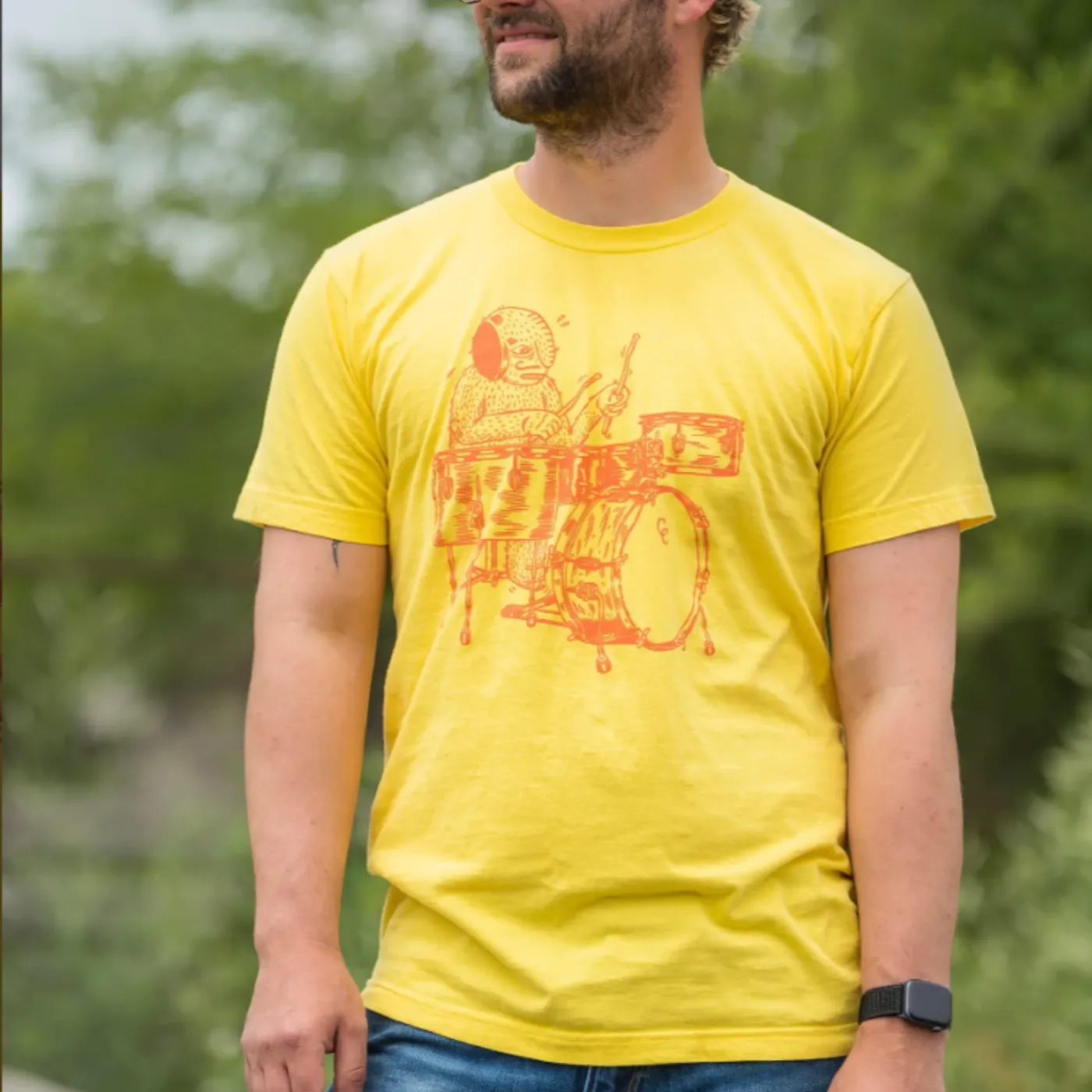 C&C Drum Co. | John Herndon T-Shirt - Yellow