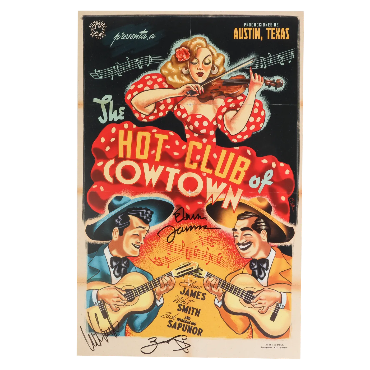 The Hot Club of Cowtown Hot Club of Cowtown | Filmadora De Tejas Presenta Poster *Autographed*
