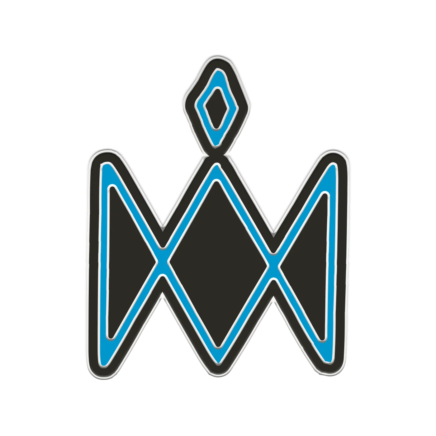 Princess Goes To The Butterfly Museum | Monogram Enamel Pin - Blue