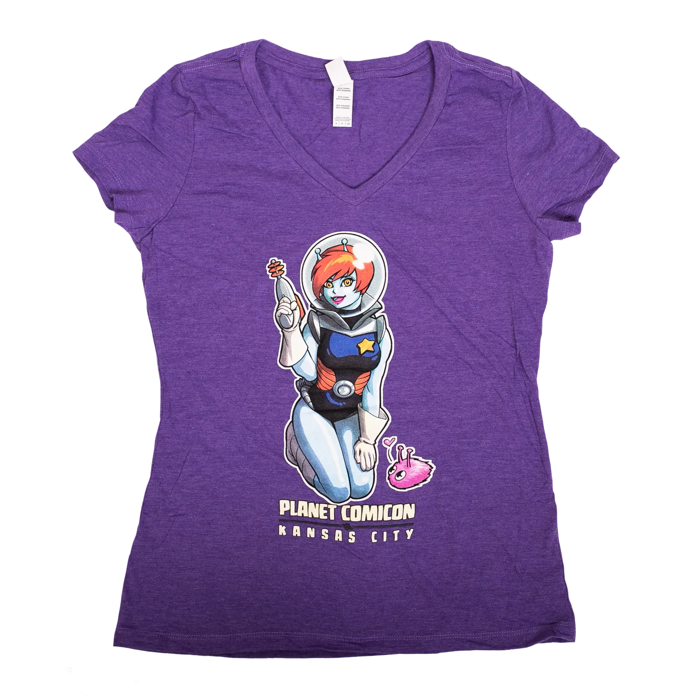Planet Comicon | Space Girl Women's T-Shirt - Purple
