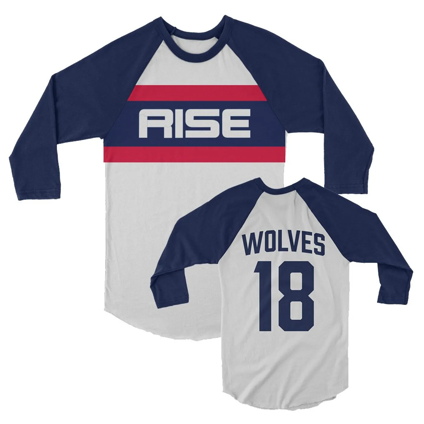 Rise Against Classic Baseball Raglan (White/Blue)