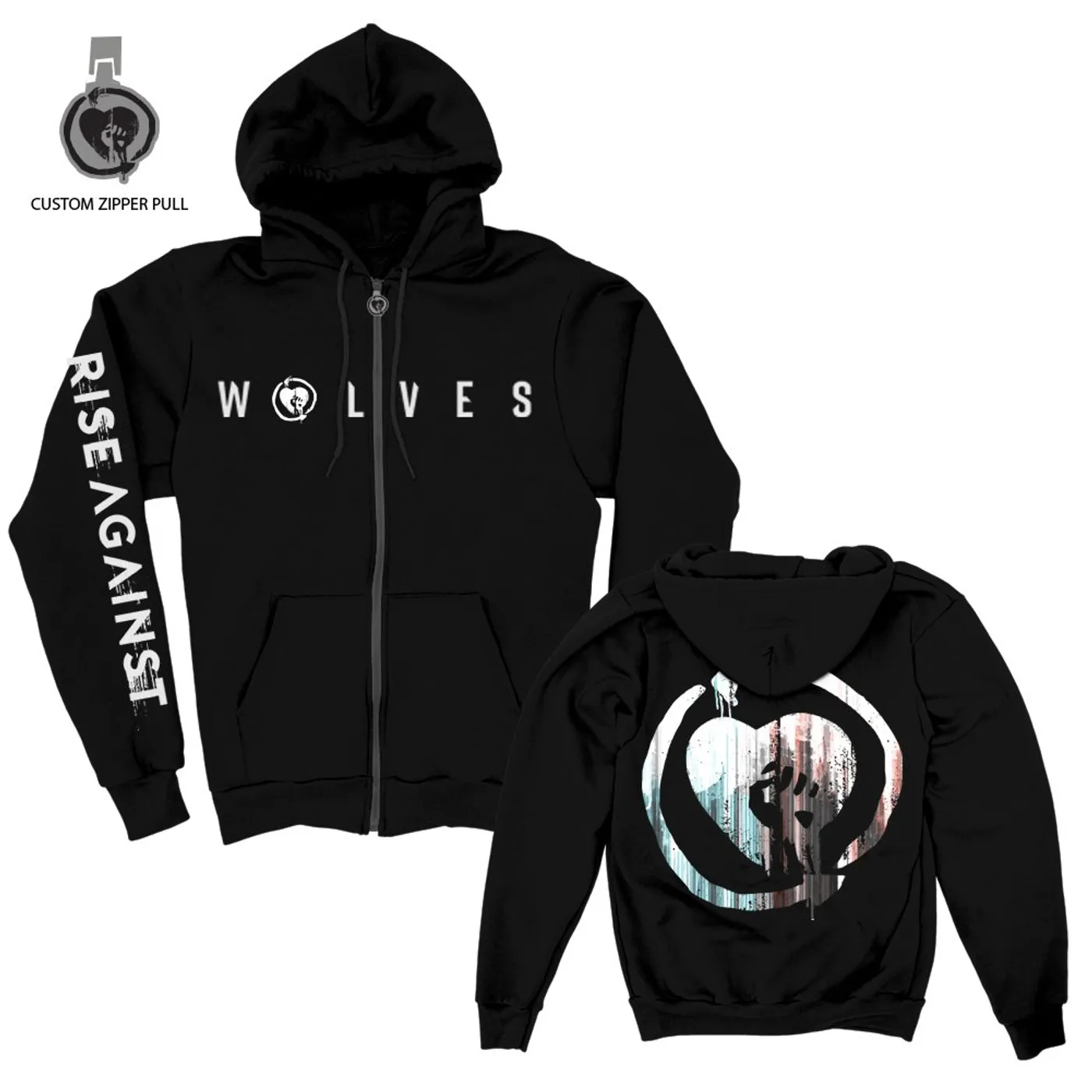 Rise Against We Are The Wolves Custom Zip Up Hoodie