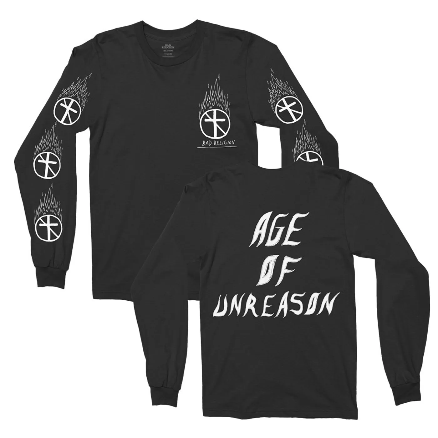 Bad Religion Flaming Crossbuster Long Sleeve (Black)