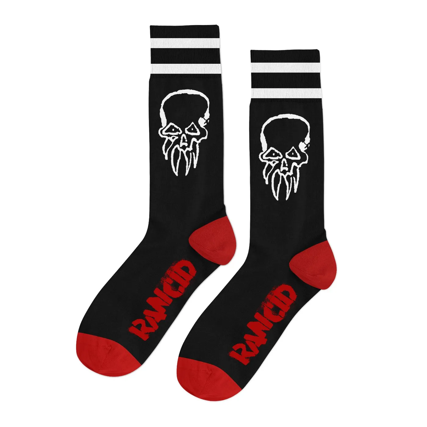 Rancid Life Won't Wait Socks (Black/White/Red)