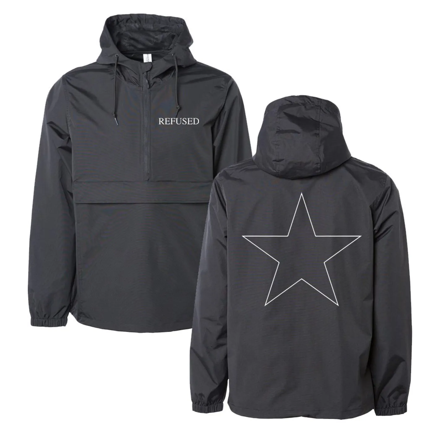 Refused Shitty Star Anorak Windbreaker (Black)