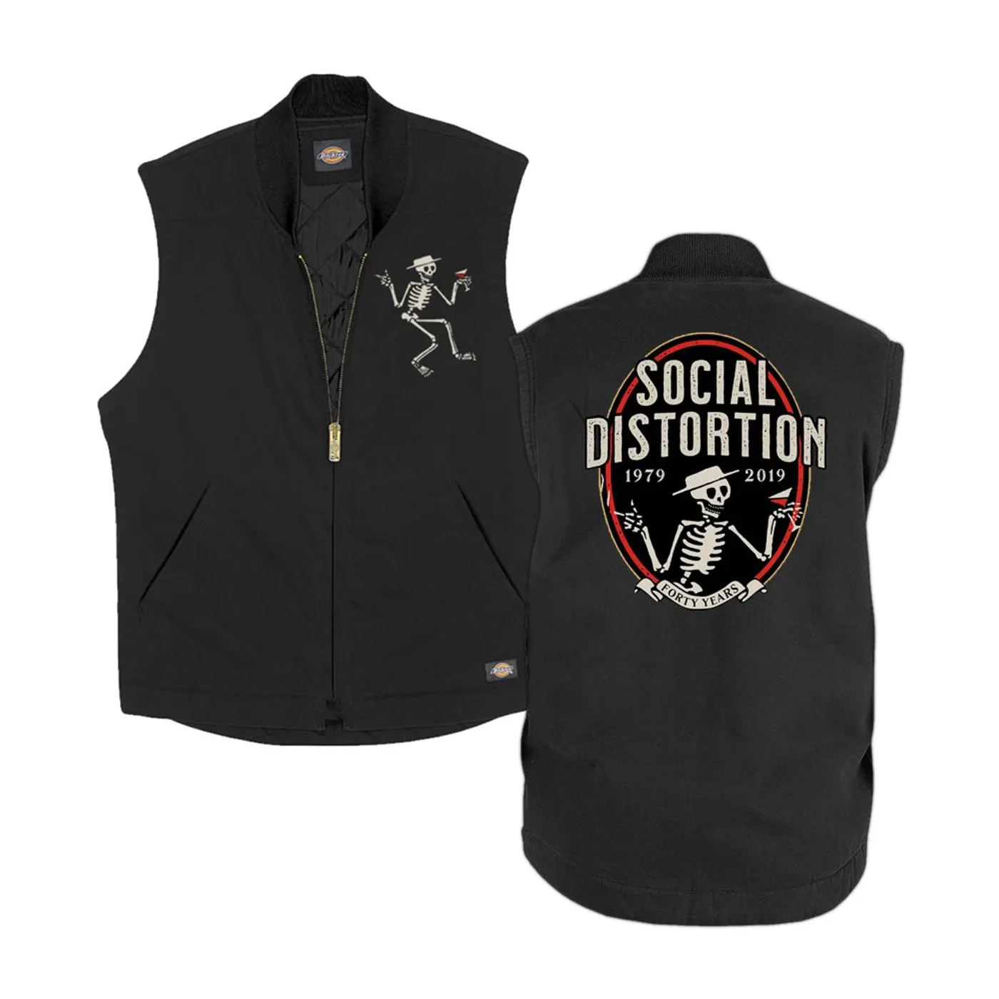 Social Distortion Skelly Work Vest (Black)