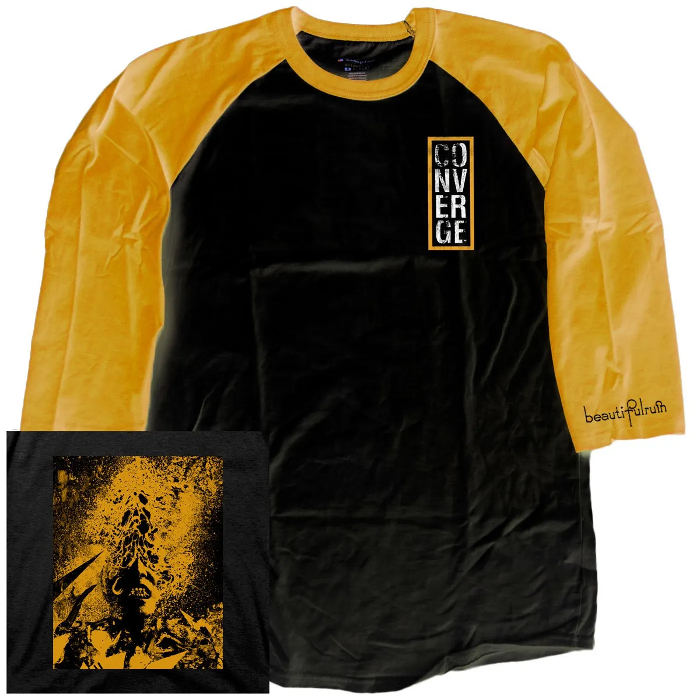 Converge Beautiful Ruin Raglan (Black/Gold)
