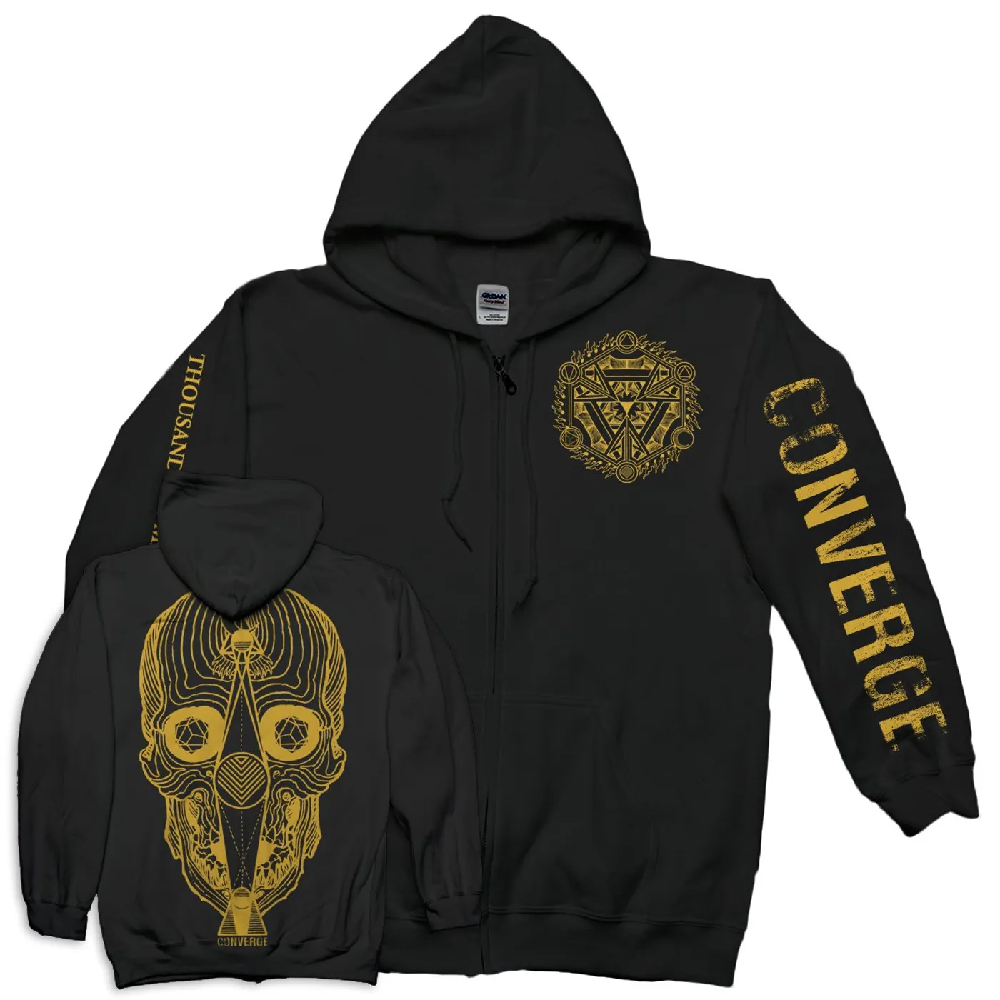Converge TOMBU Zip Up Sweatshirt (Black)