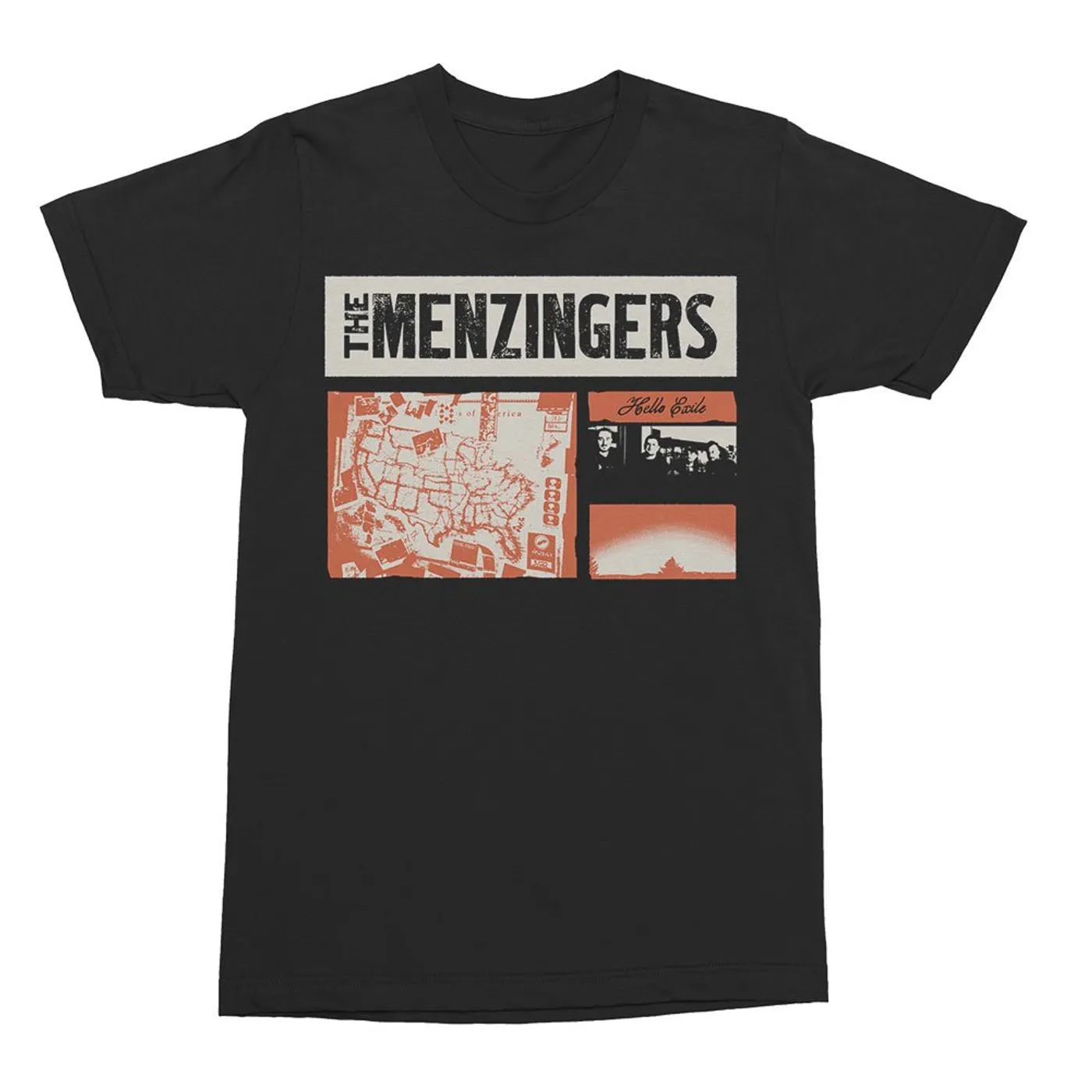 The Menzingers Hello Exile Collage Tee (Black)