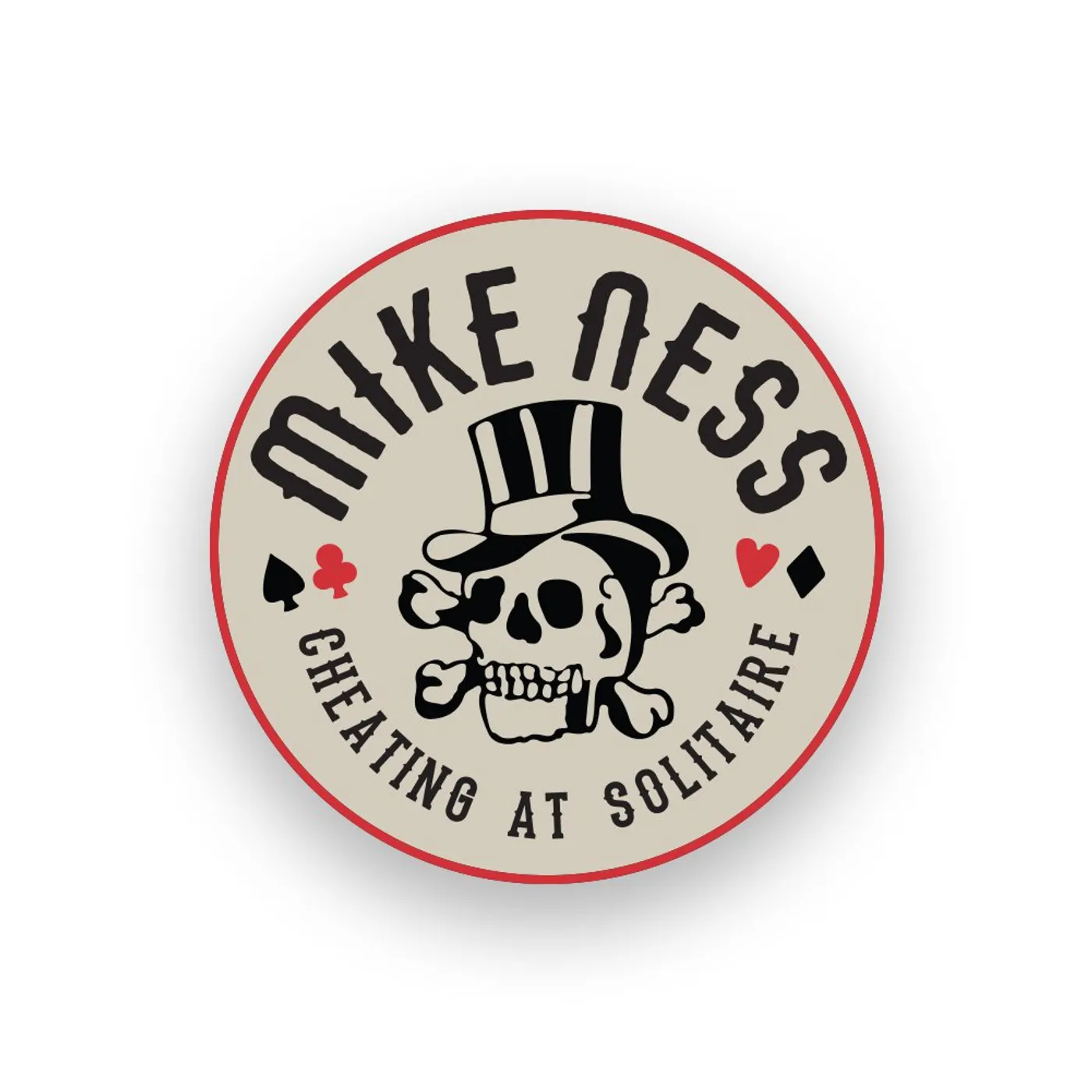 Mike Ness Cheating at Solitaire Enamel Pin