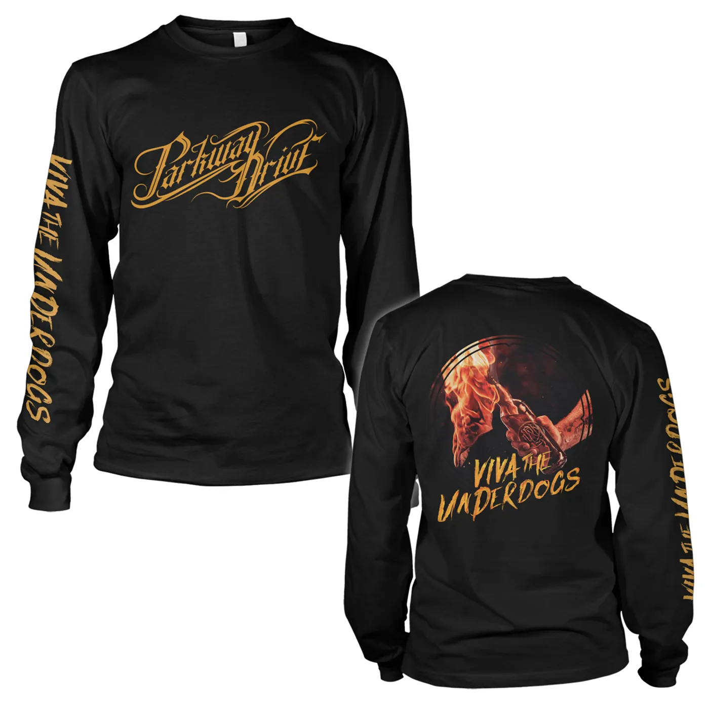 Parkway Drive Viva The Underdogs Long Sleeve Tee (Black)