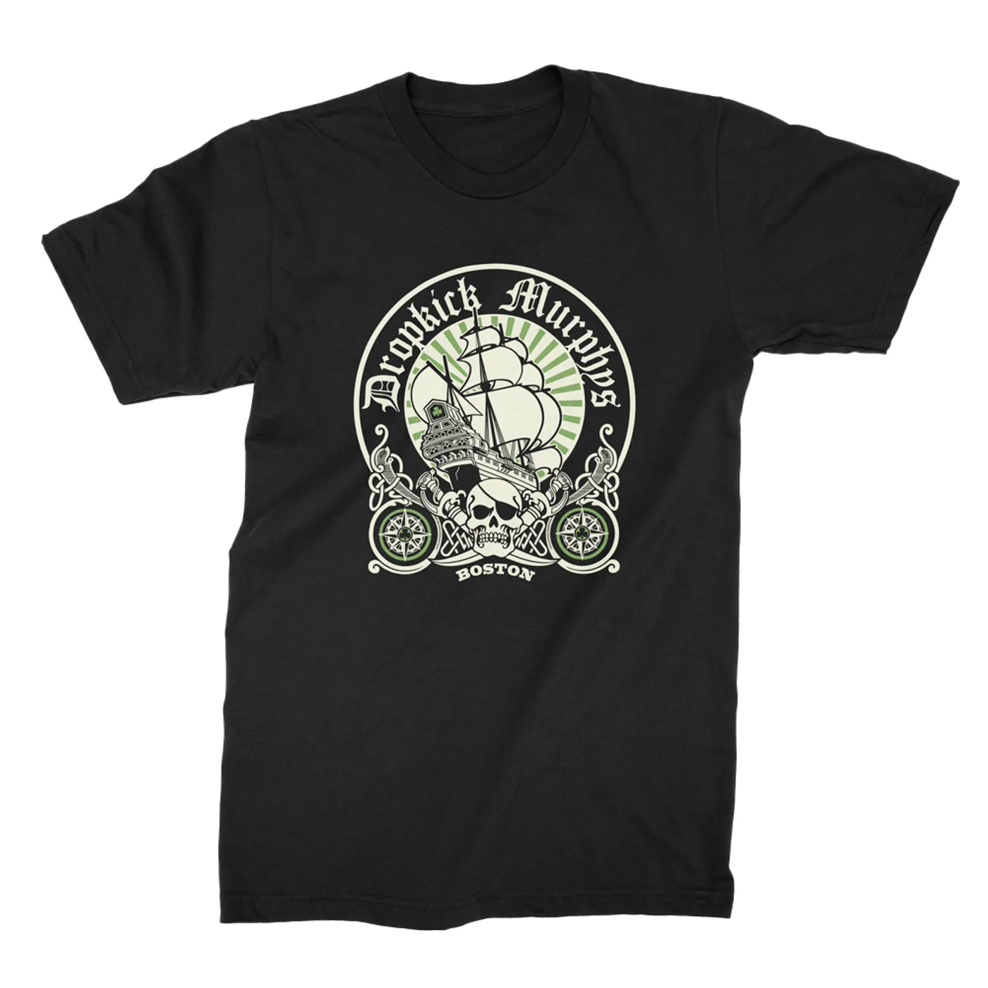 Dropkick Murphys Boston Ship Circle Tee (Black)