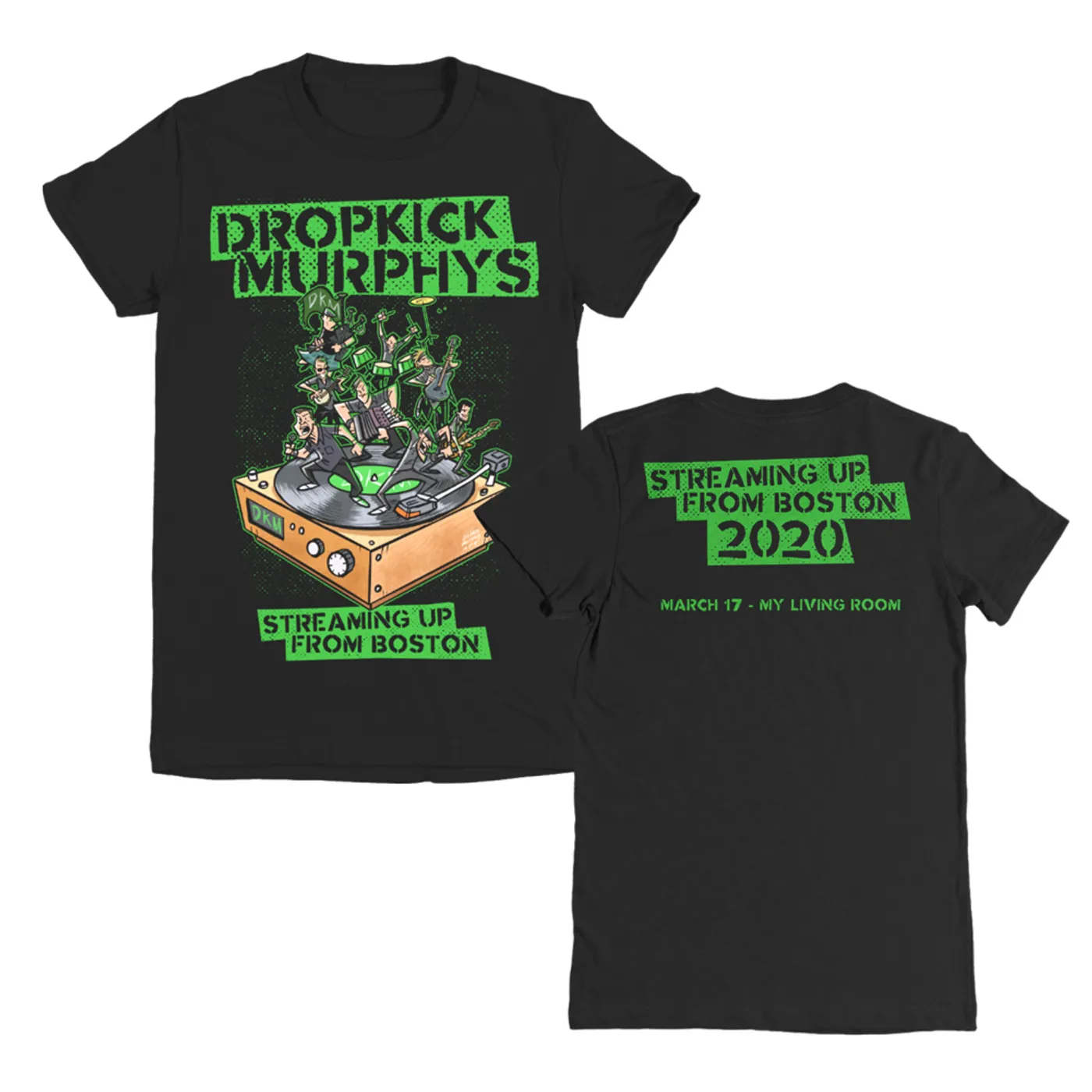 Dropkick Murphys Streaming Up From Boston Women's Tee (Black)