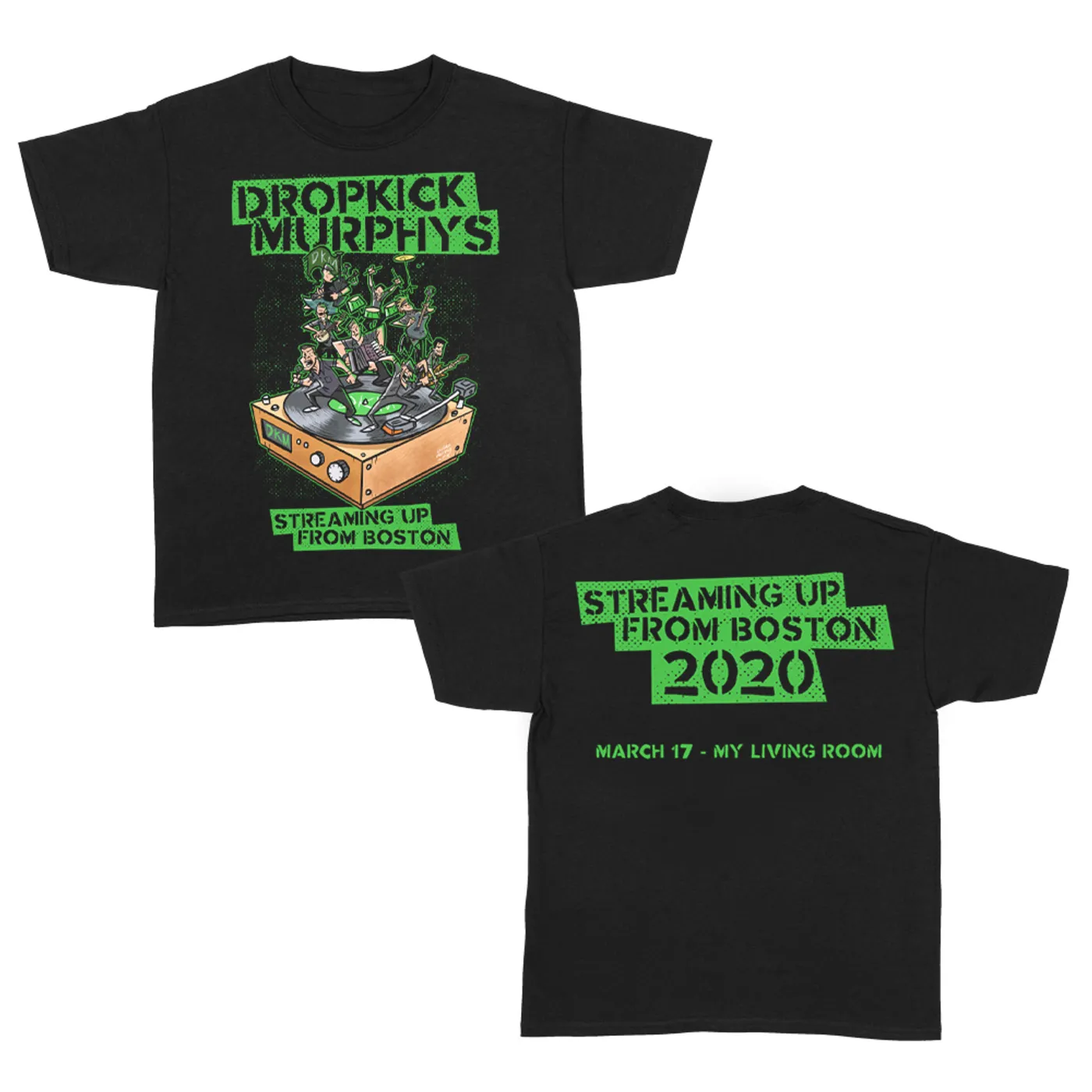 Dropkick Murphys Streaming Up From Boston Youth Tee (Black)