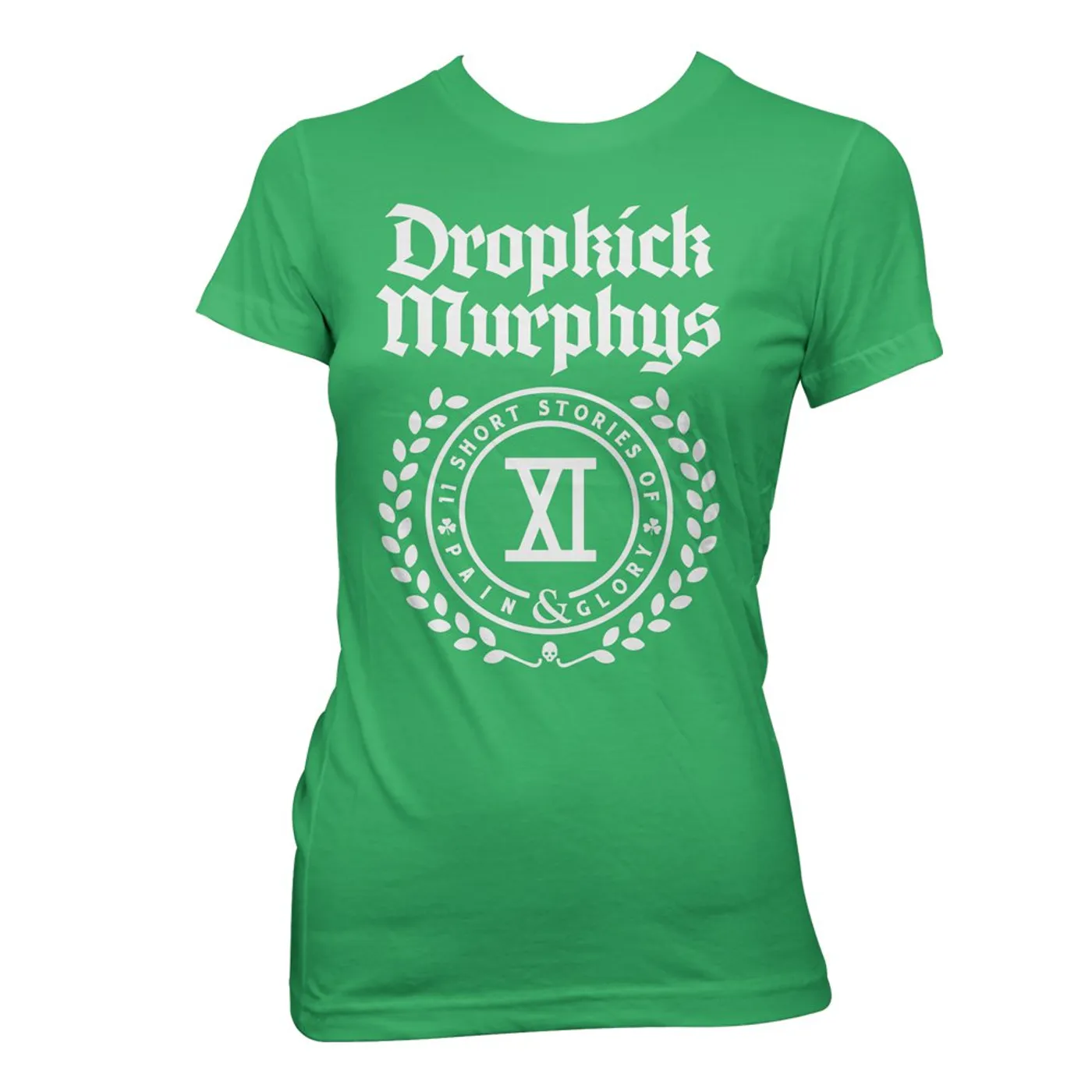 Dropkick Murphys Short Stories Crest Womens Tee (Kelly Green)
