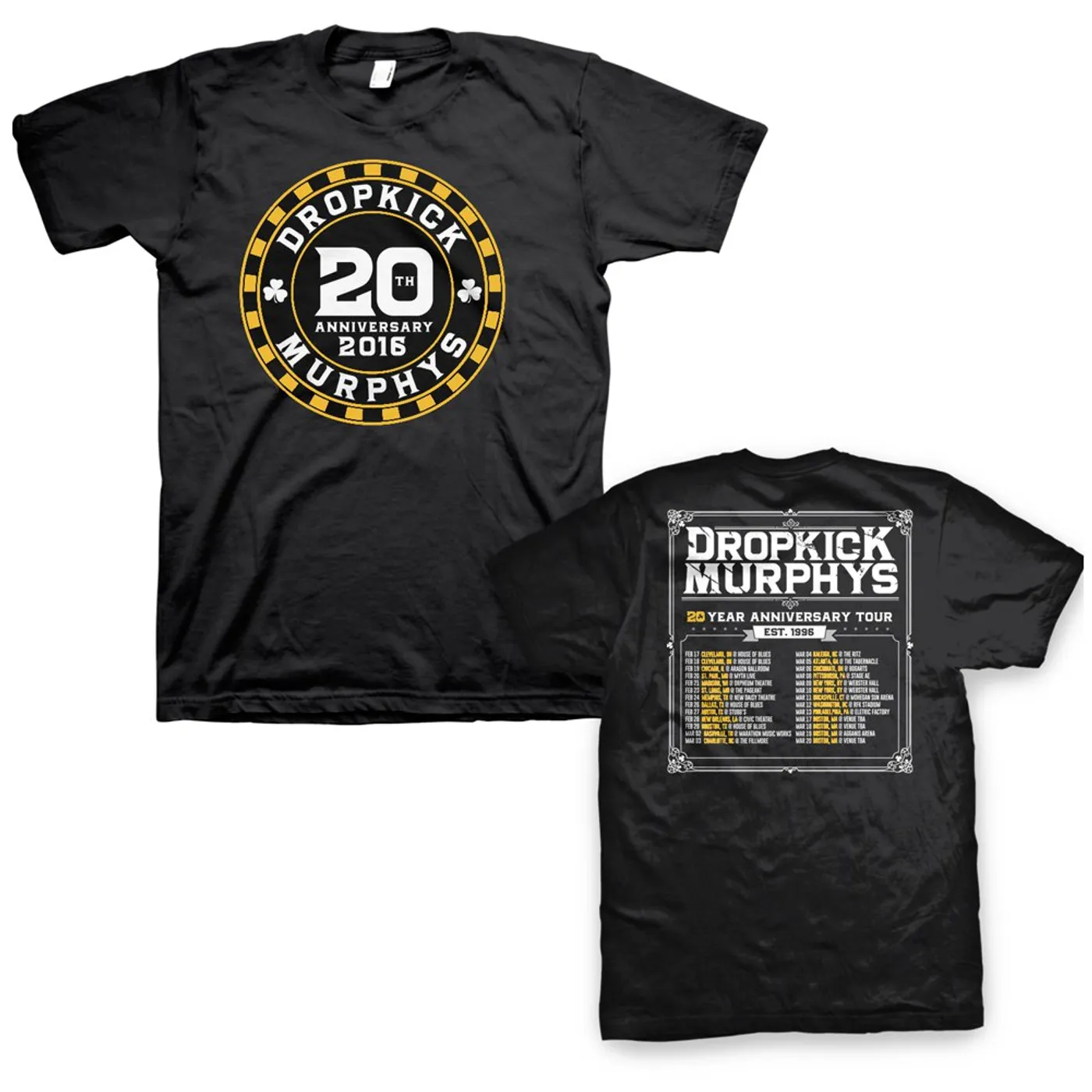 Dropkick Murphys Poker Chip Tour Tee (Black)
