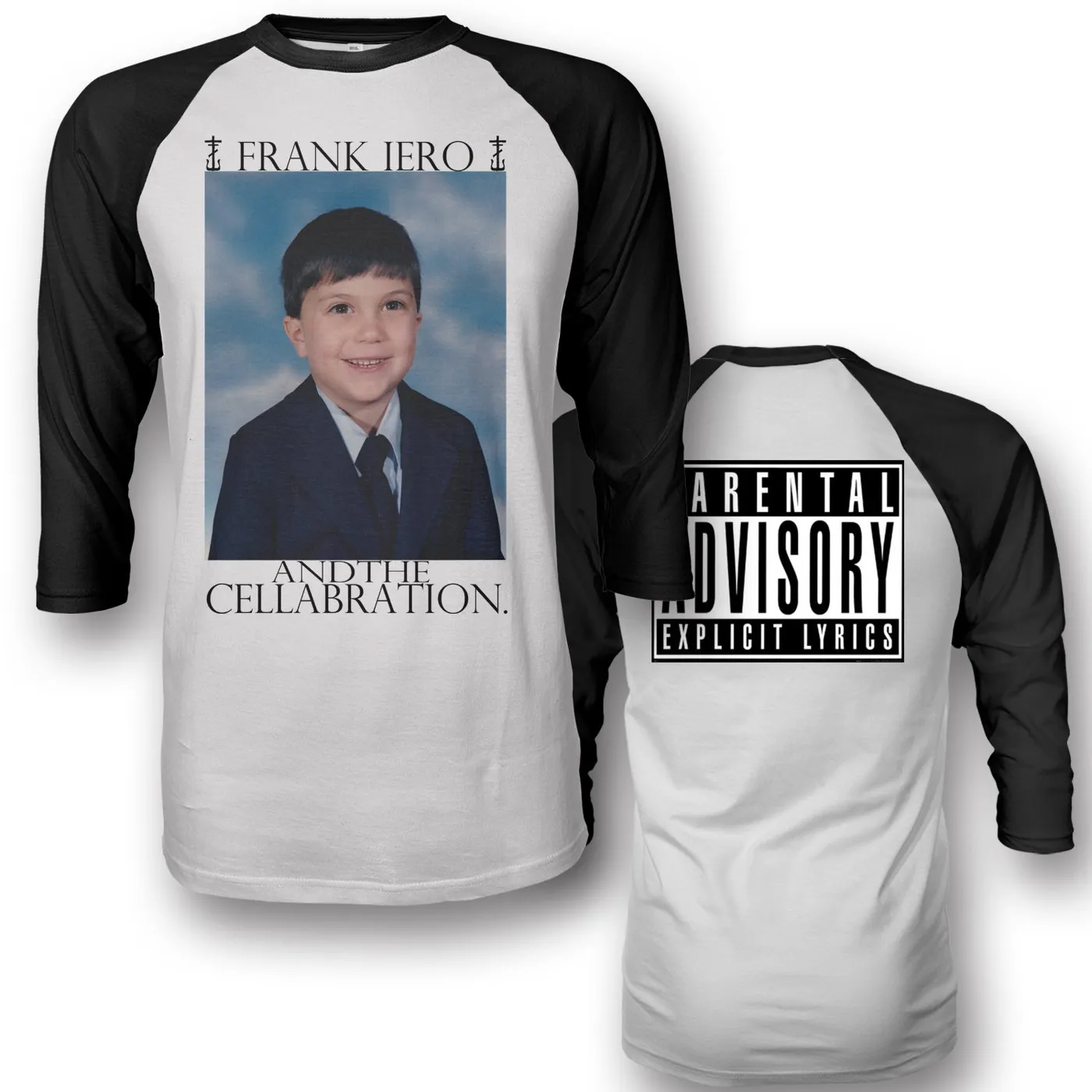 Frank Iero 1st Grade Raglan (White/Black)