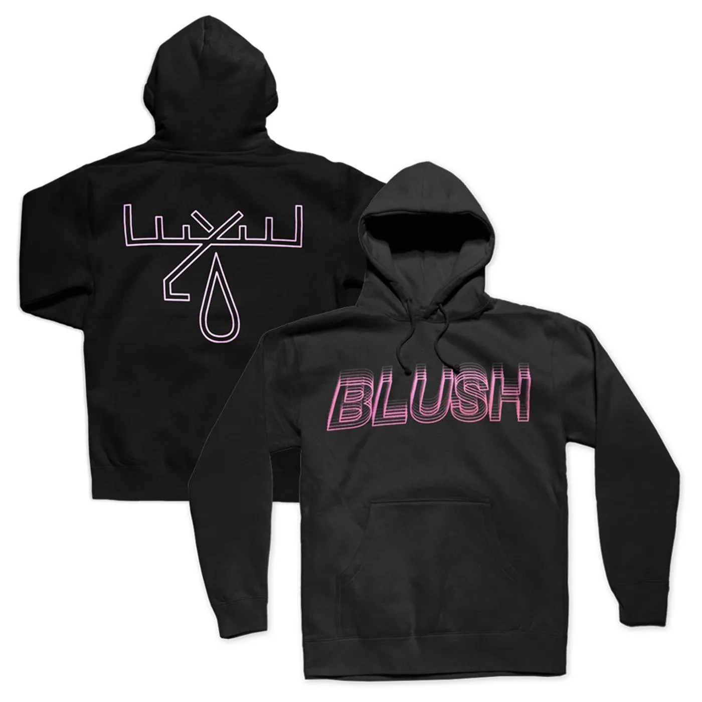 Moose Blood Blush Pullover Hoodie (Black)