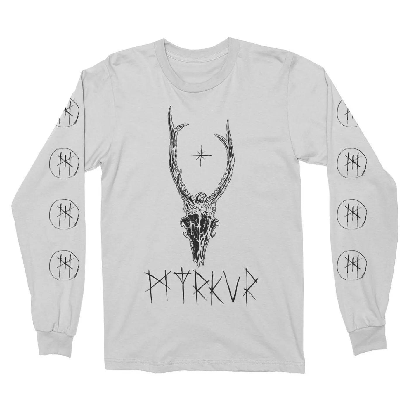Myrkur Deer Skull Long Sleeve (White)