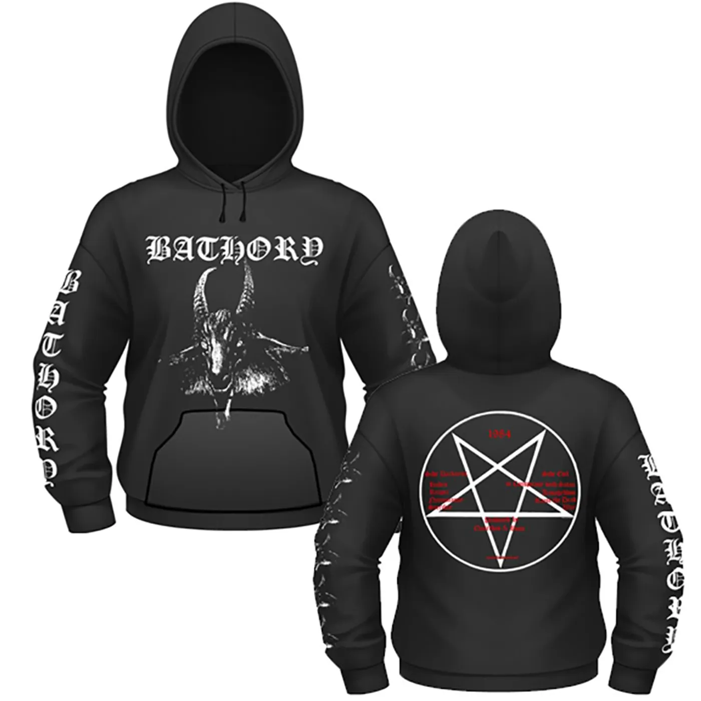 Bathory White Goat Hoodie
