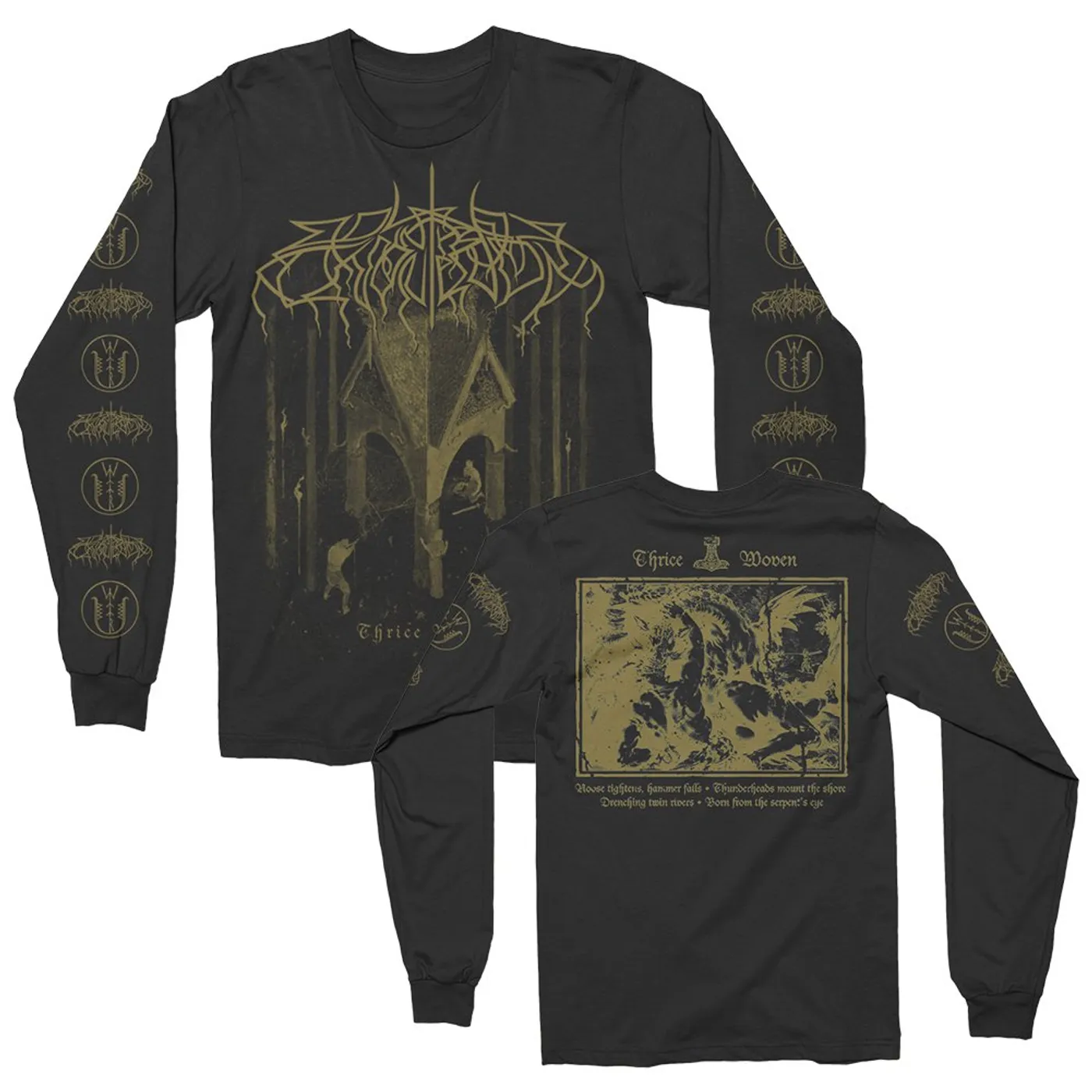 Wolves In The Throne Room Thrice Woven Long Sleeve Tee (Black)