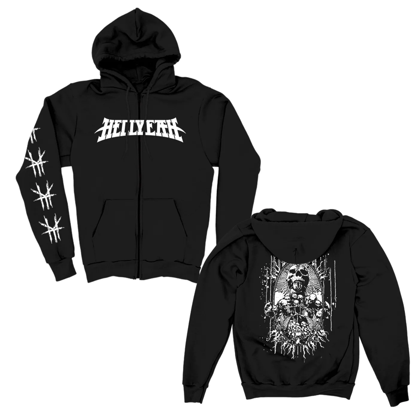 HELLYEAH Skull Plague Zip Hoodie (Black)