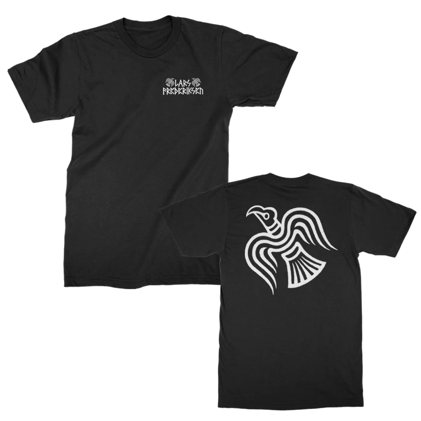 Lars Frederiksen and the Bastards Raven Front-Back T-Shirt (Black)