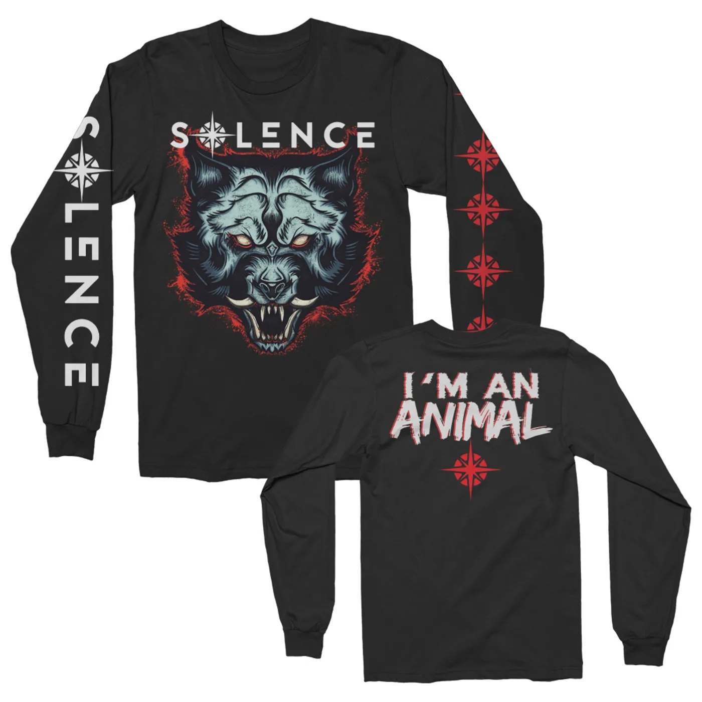 Solence Animal In Me Long Sleeve Tee (Black)