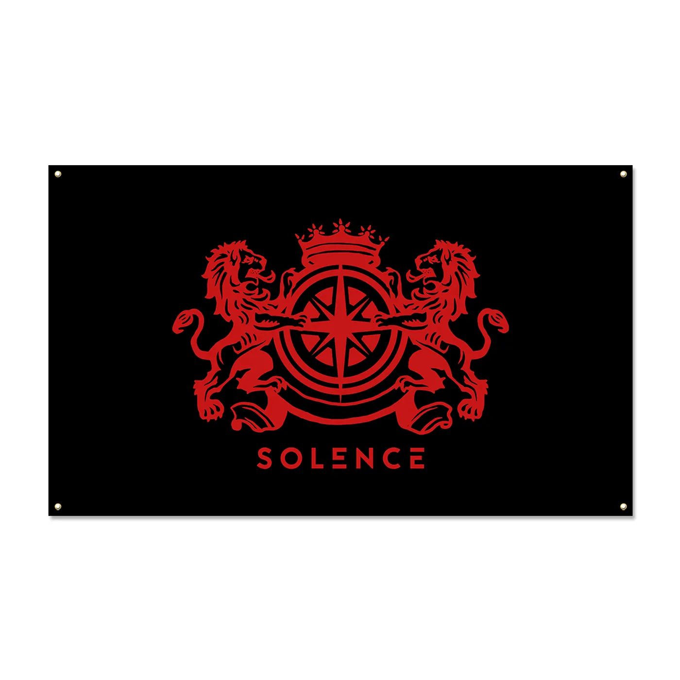 Solence Deafening Emblem Flag (Black)