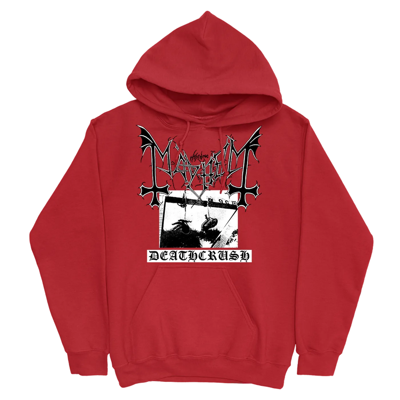 Mayhem Deathcrush Pullover Hoodie (Red)