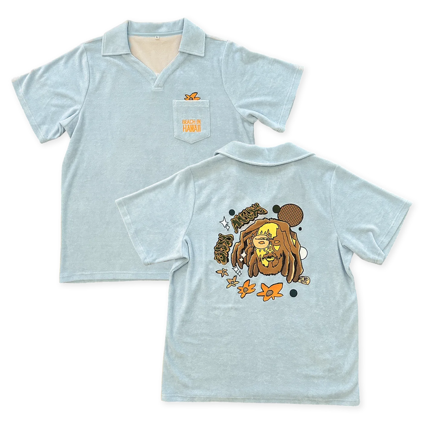 Ziggy Marley Beach In Hawaii Terry Cloth Polo