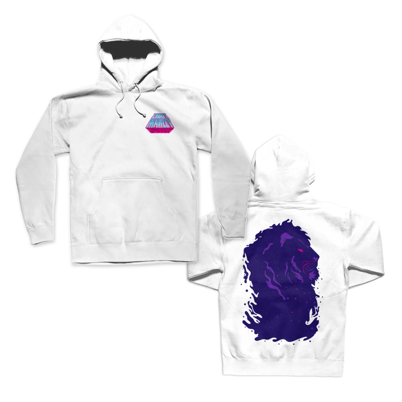 Ziggy Marley Block Lion Hoodie (White)