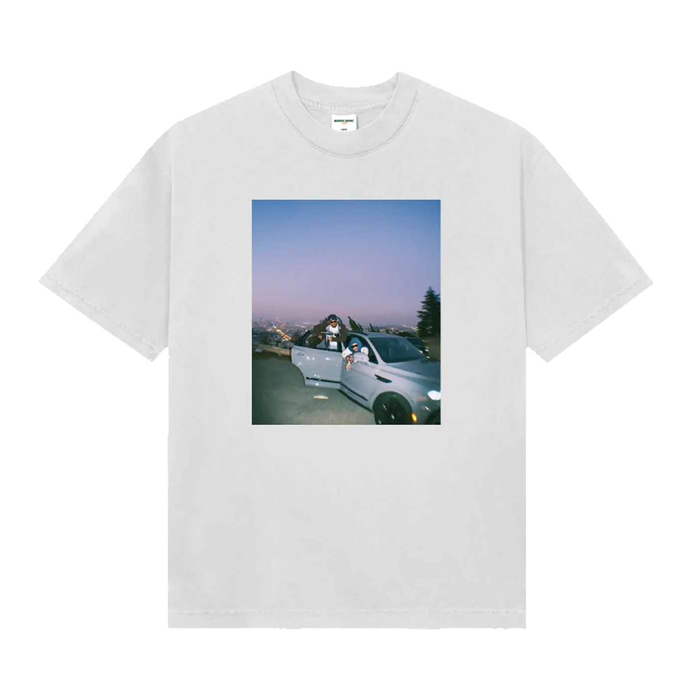 Larry June The Night Shift Photo T-Shirt (White)