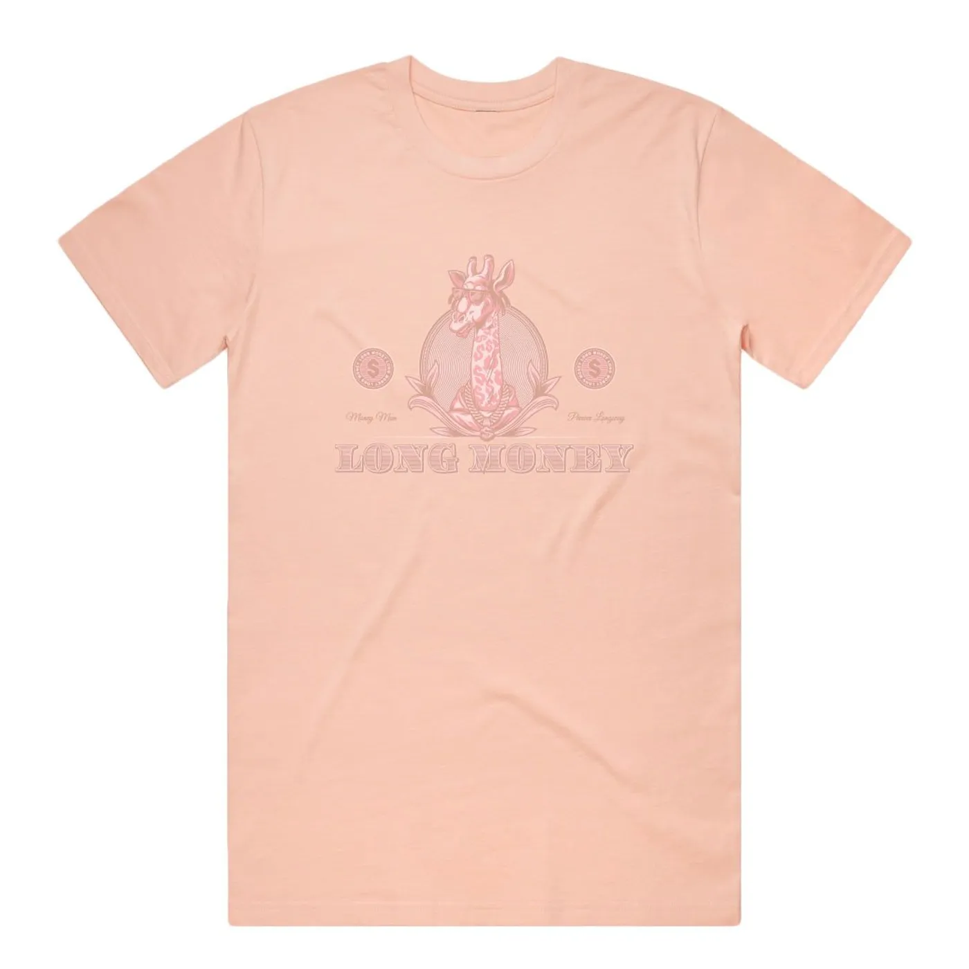 Money Man Long Money- Dusted Pink Tee