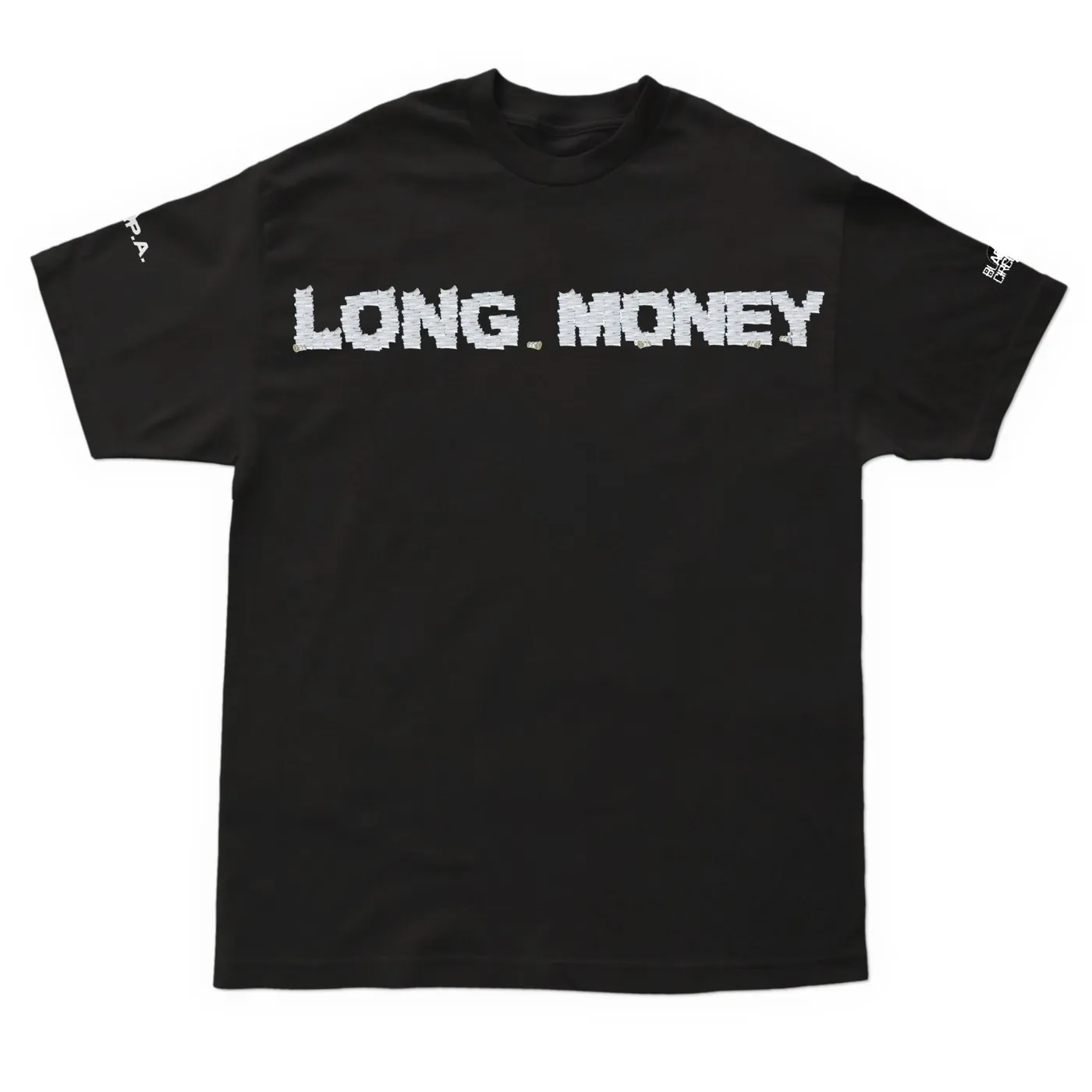 Money Man Long Money- Black Logo T Shirt