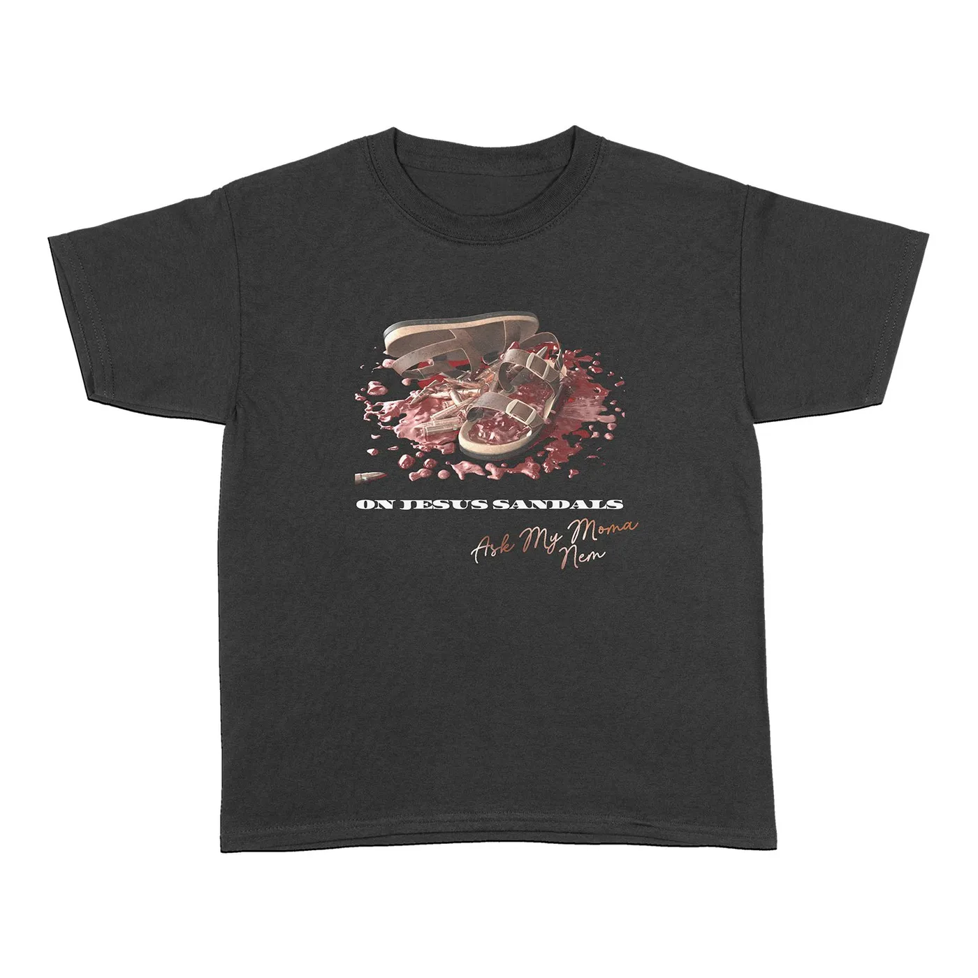 Snapdogg Snap Dogg - On Jesus Sandals Black T-Shirt