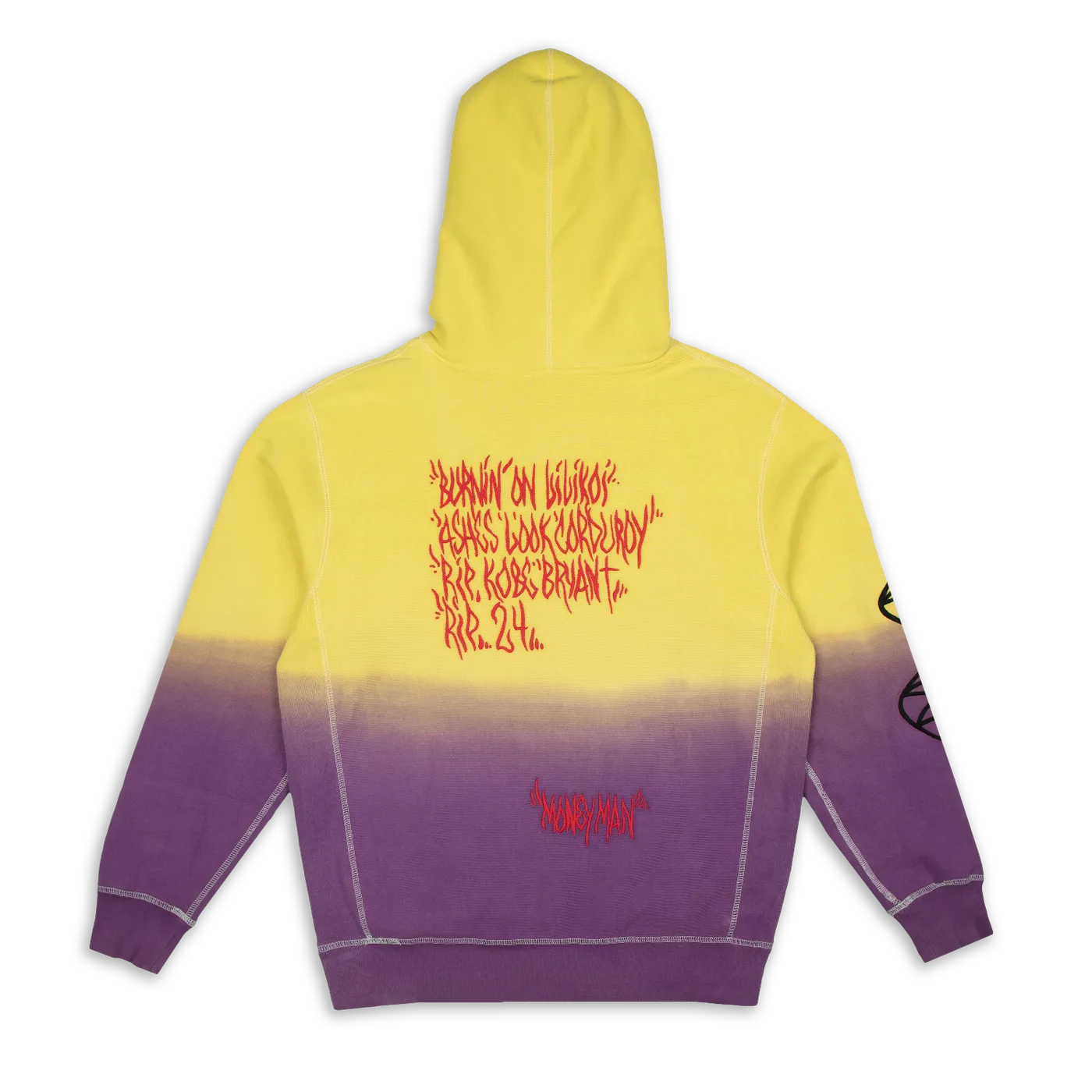 Money Man 24 Yellow/Purple Dip Dye Hoodie