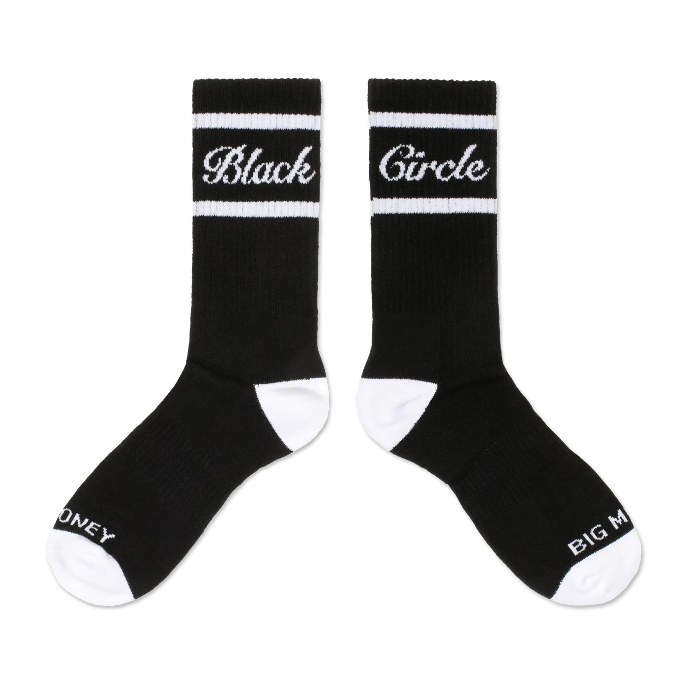 Money Man Black Circle Athletic Socks (Black)