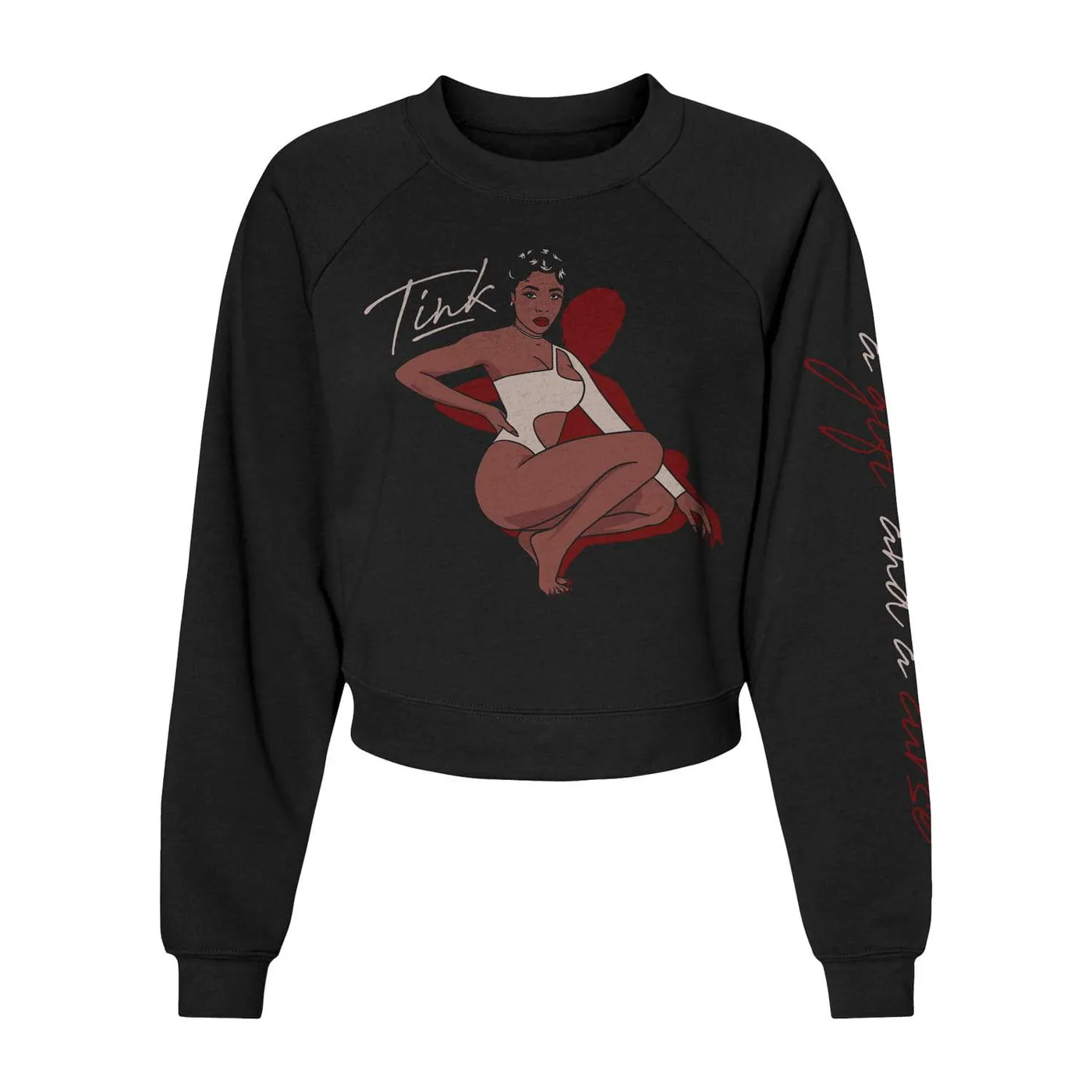 Tink A Gift And A Curse - Cropped Sweatshirt Black