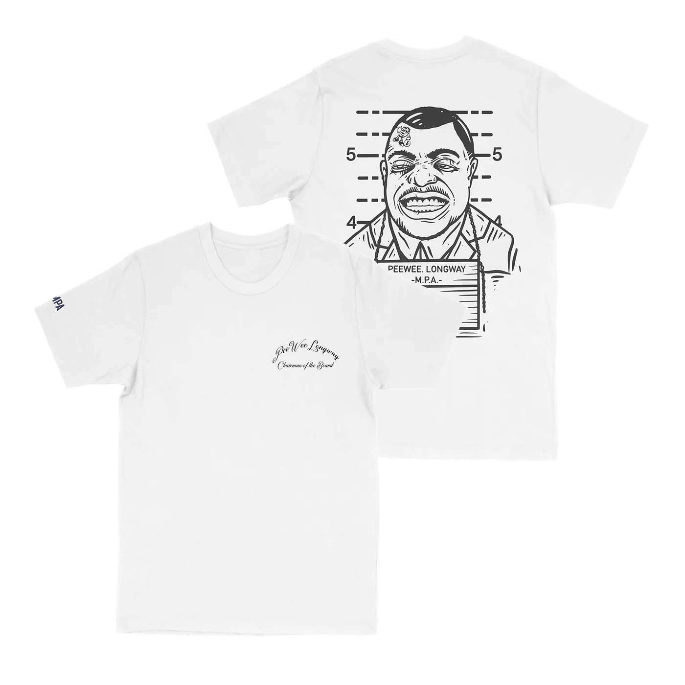 Peewee Longway Longway Mugshot White Tee
