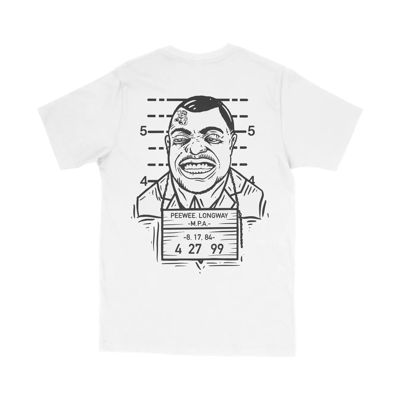 Peewee Longway Longway Mugshot White Tee