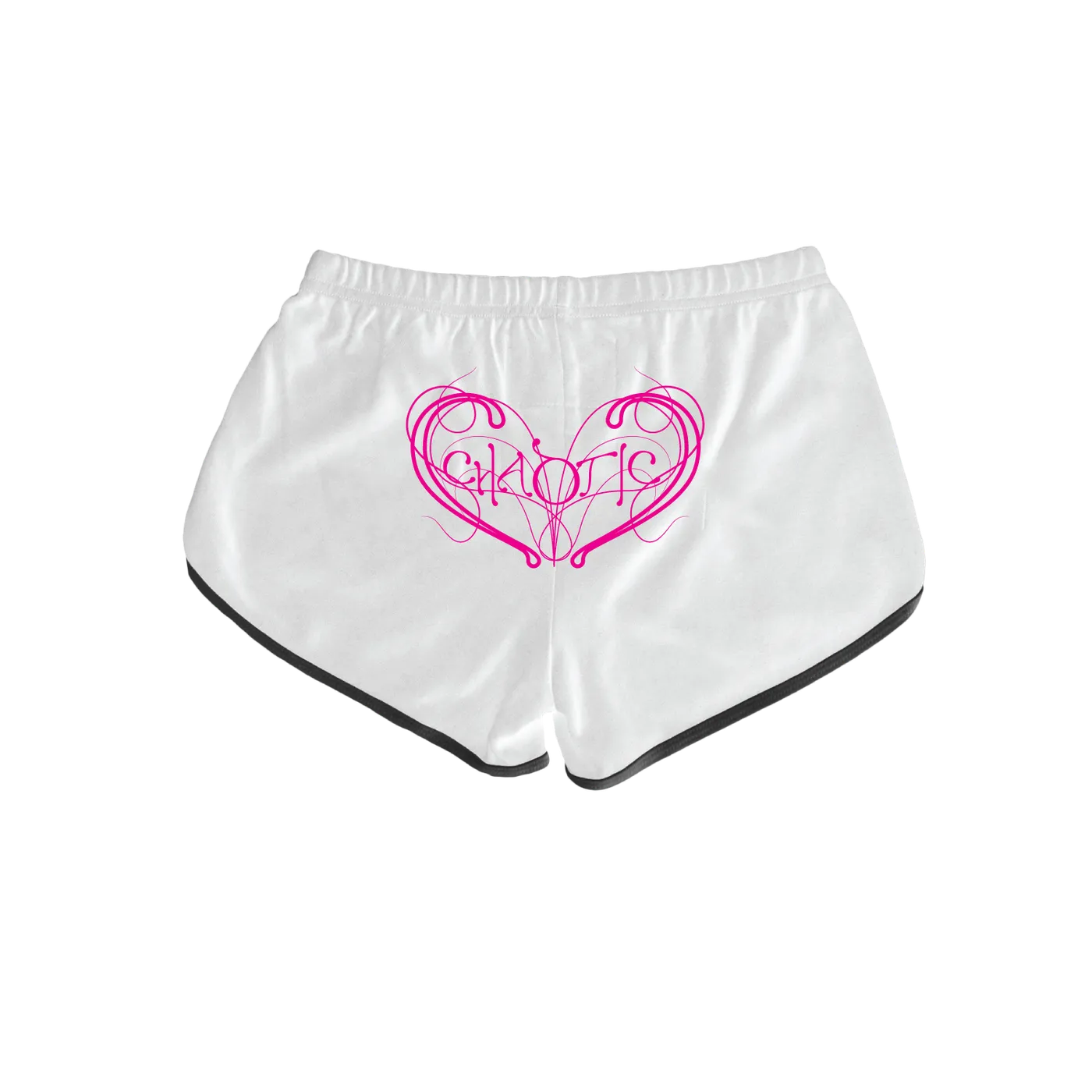 Ellise Chaotic Interlock Shorts (White)