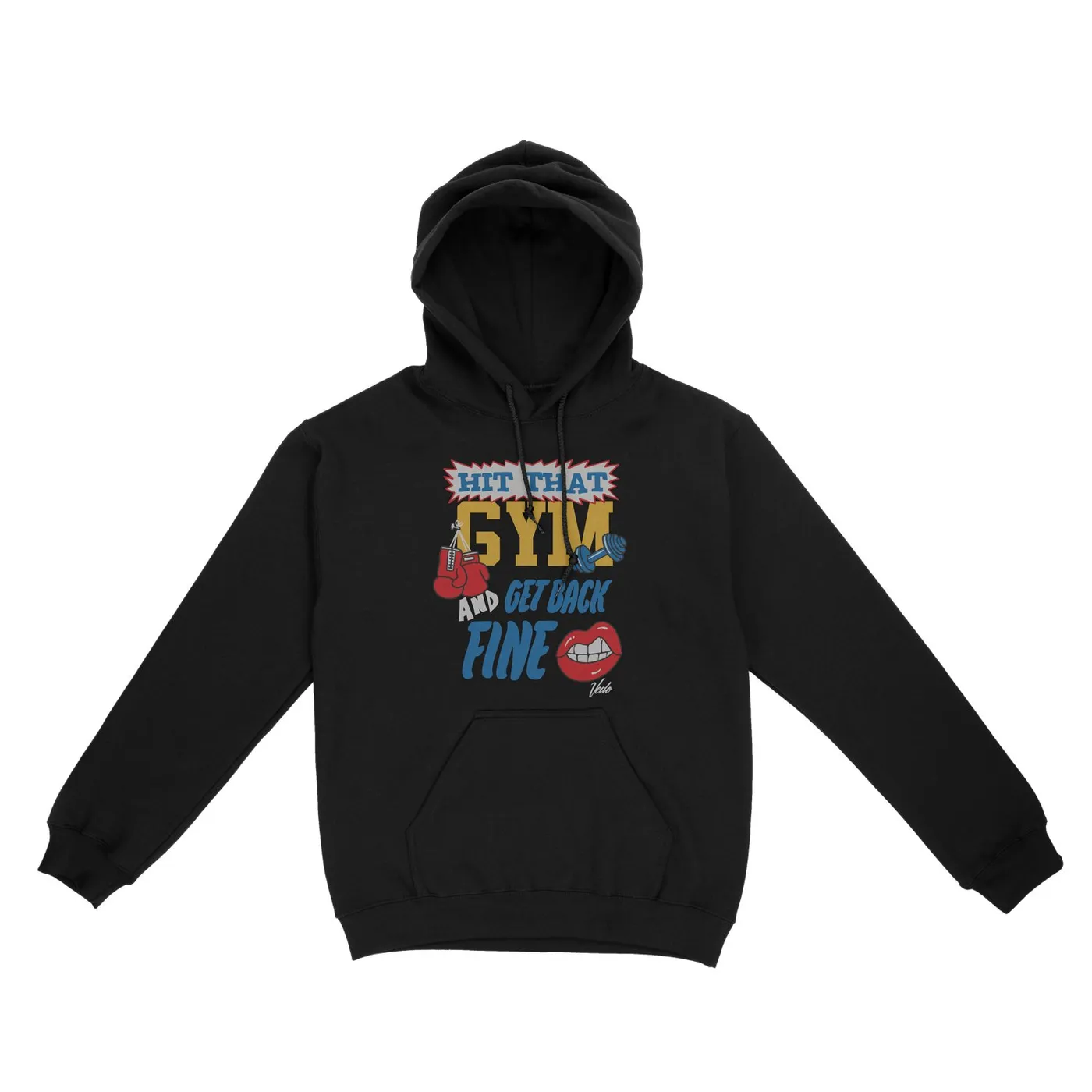 Vedo Hit The Gym Black Hoodie