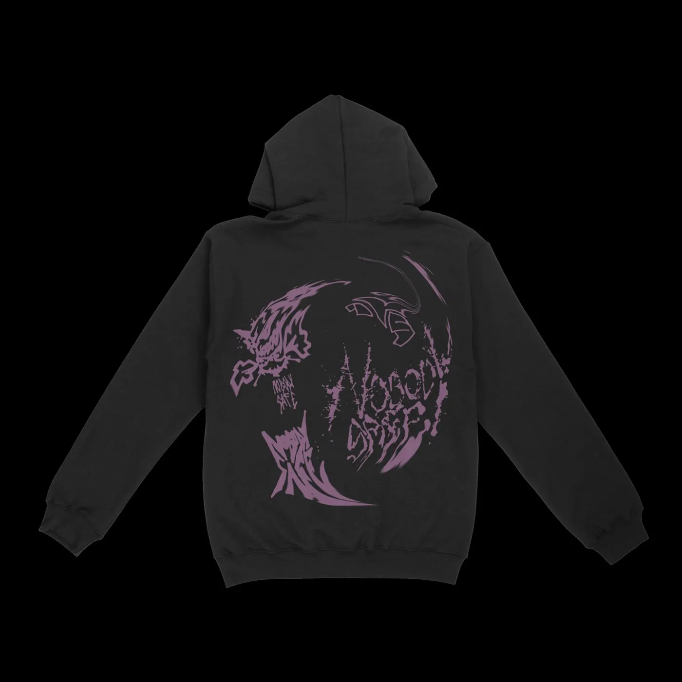 Rich The Kid & NBA YoungBoy Red & Purple Graffiti Pullover Black Hoodie