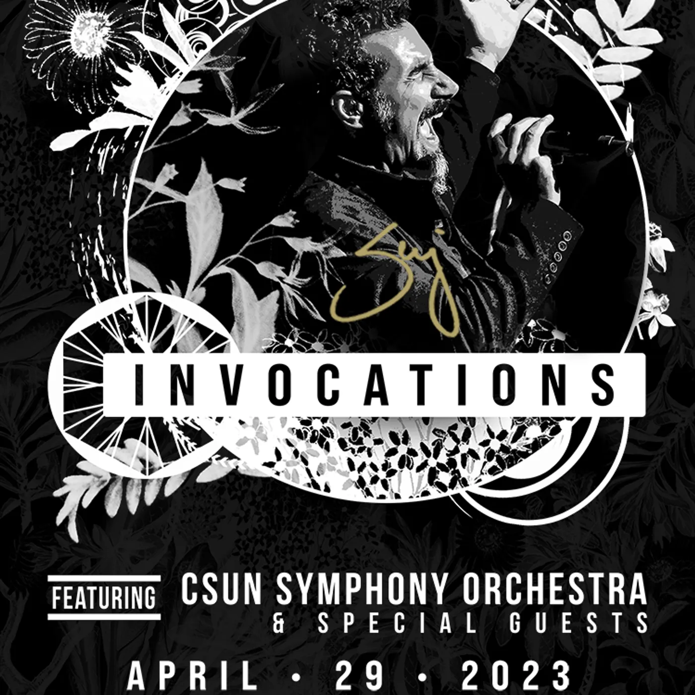 Serj Tankian Invocations Concert - Promotional Poster - Autographed